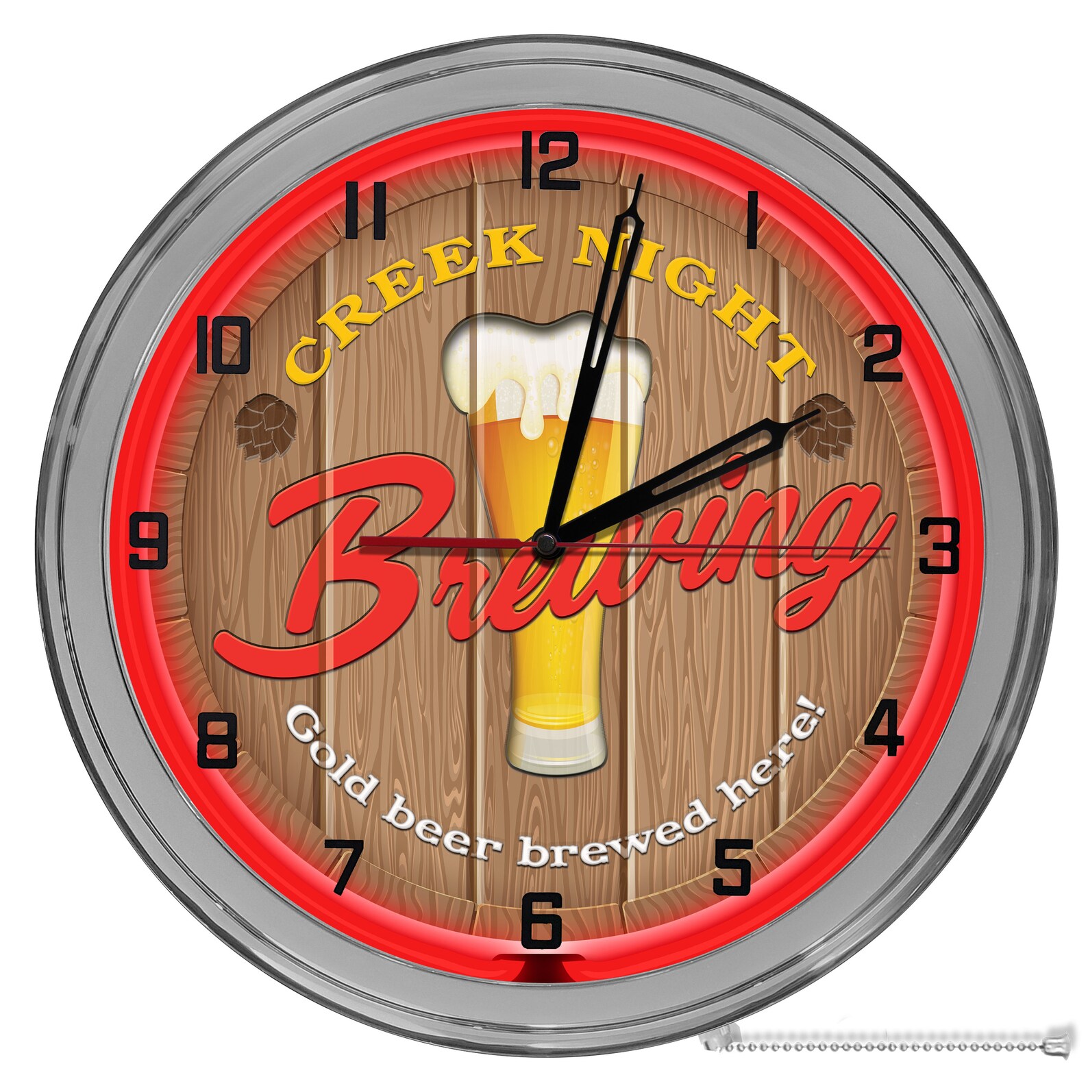 Home Brewery Beer 16 in Clocks Light up Bar Clocks Neon Beer Etsy