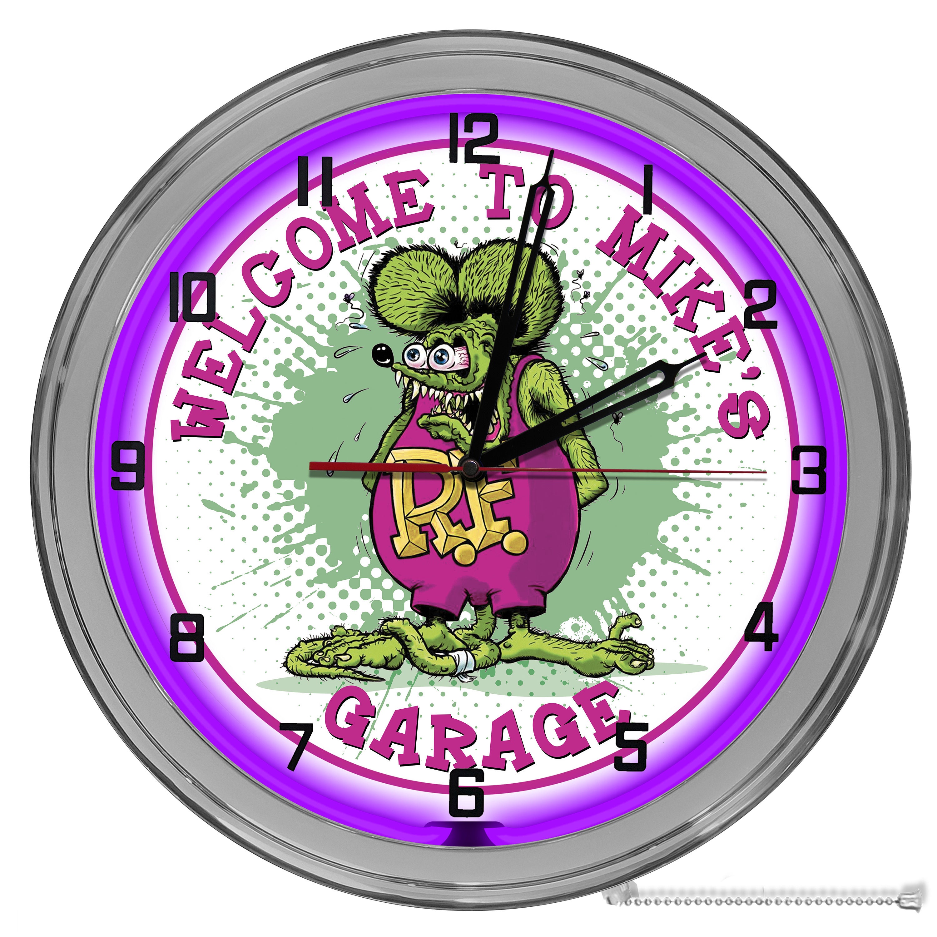Rat Fink 16 in Clock Rat Fink Light up Garage Clock Rat Fink Etsy