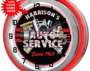 Horloge - pendule,Horloge murale moderne décorative pour atelier de réparation automobile