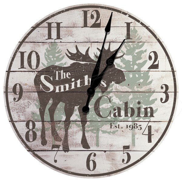Cabin Clock Etsy