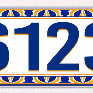 Mosaic Address Tile, Moroccan Address Tile, Italian Address Tile, Ceramic House Plaque, Housewarming Decor, Porch Decor, House Decor