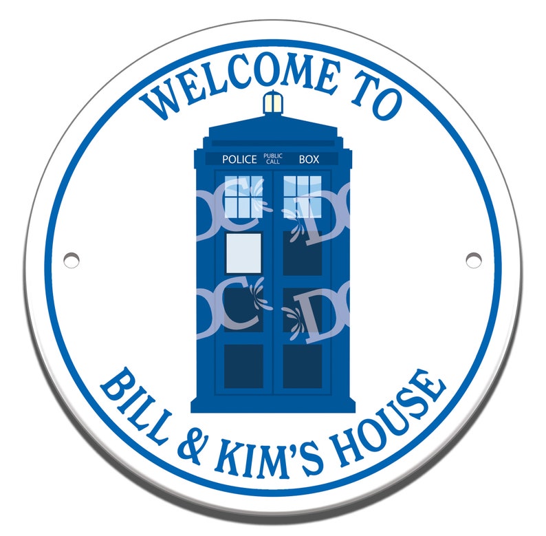 Doctor Who Welcome Sign: Personalized Cottage Ceramic Tile - Etsy