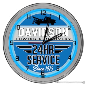 Towing Service Light Up 16 In Clocks, Tow Truck Signs, Wrecker Service Clocks, Auto Business Clocks, Towing Business Signs
