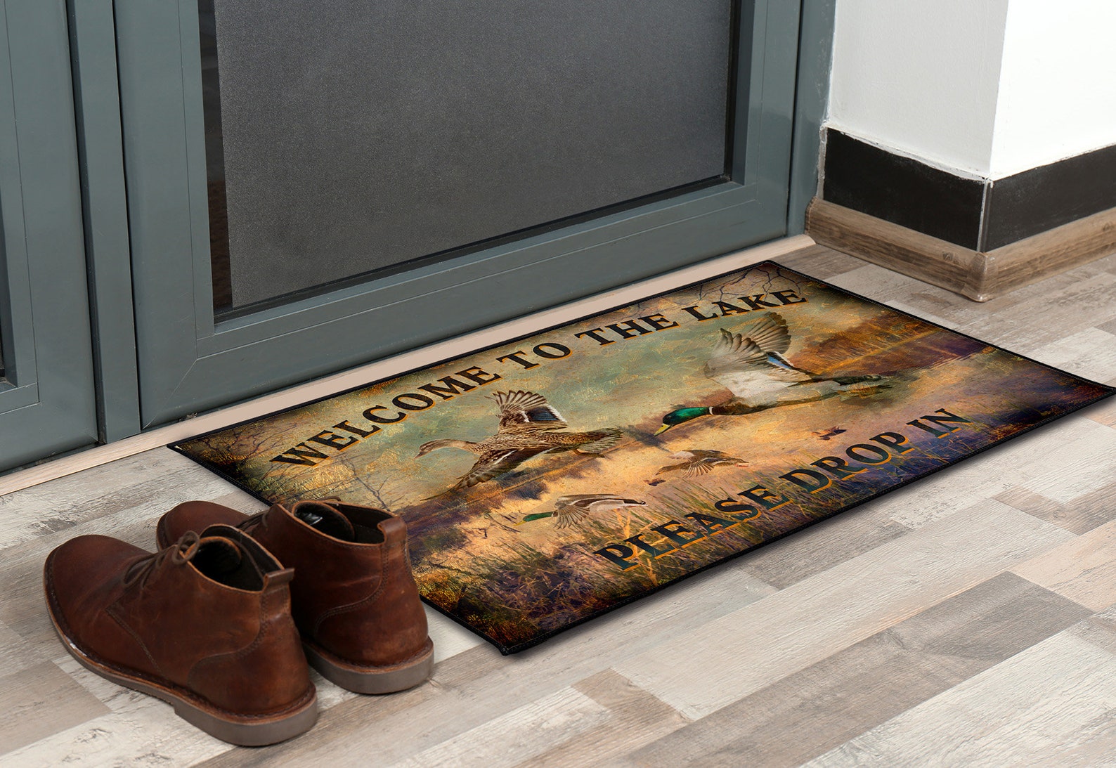 Ducks Door Mat Duck Pond Door Mat Duck Refuge Mat Etsy