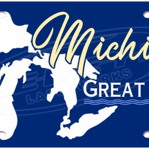 Michigan License Plate Tag, Pure Michigan License Plates, Michigan Themed License Plate Tag, Car Tags, Vanity Plates
