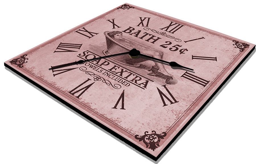 Vintage Bath House Bathroom Clock Bath House Wall Clock Etsy UK