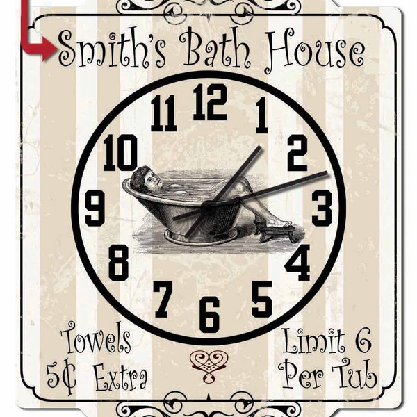 Bathroom Clock for Wall Etsy