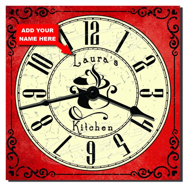 Retro Kitchen Clock Etsy