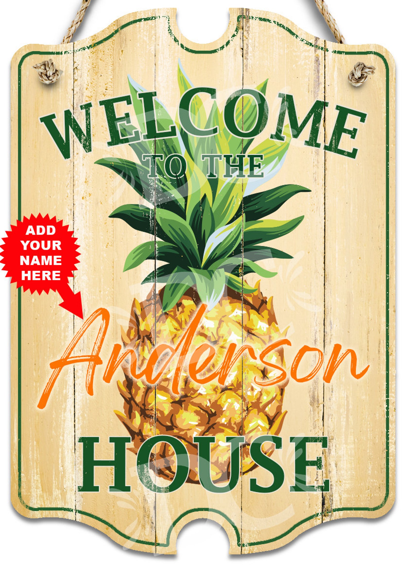Pineaple Sign Pineapple Decor Pineaple House Sign Etsy