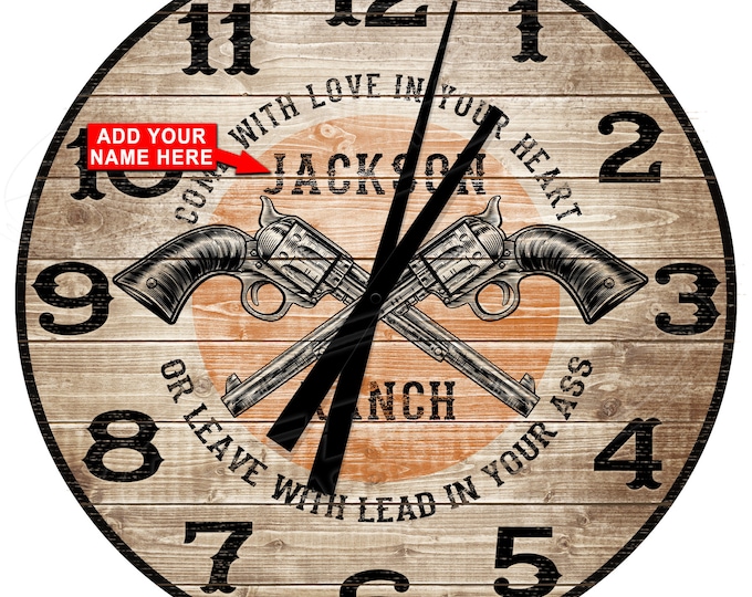 Cattle Ranch Clocks, Rancher Clocks, Farm Themed Clocks, Cowboy Themed Clocks, Ranch Decor, Ranch Signs, Western Themed Clocks