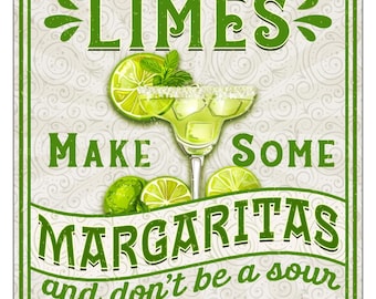 Margarita Bar Sign: Decorative Home Bar Decor (15.25" x 11.2")