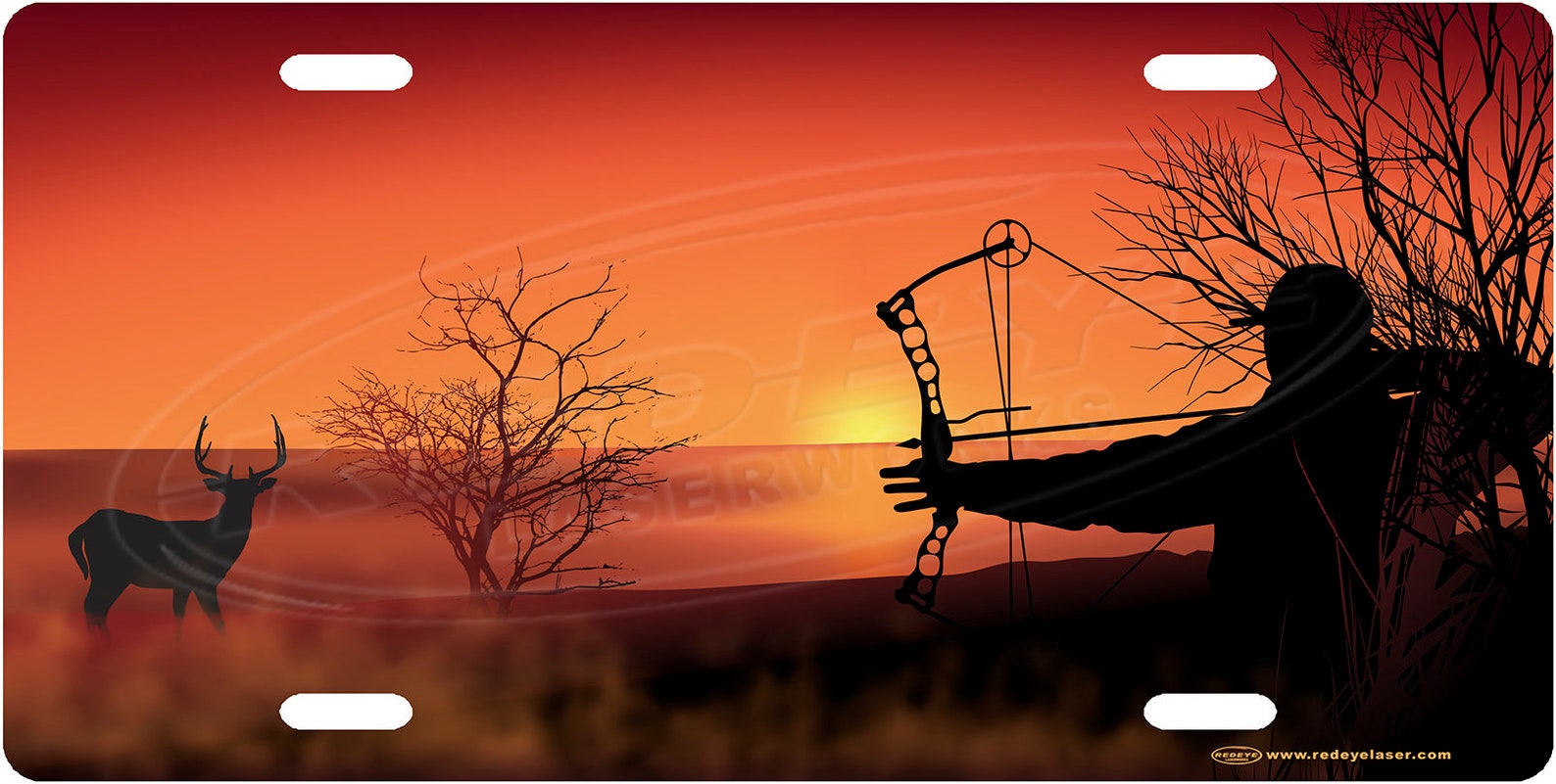 Bow Hunter License Plate Tag Deer Hunting License Plates Etsy