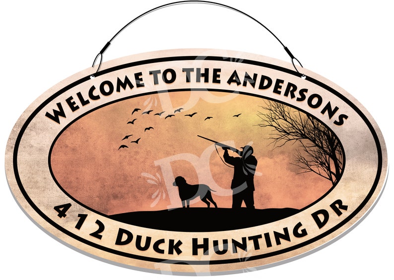 Duck Hunting Themed Metal House Sign Hunting Décor Signs Etsy