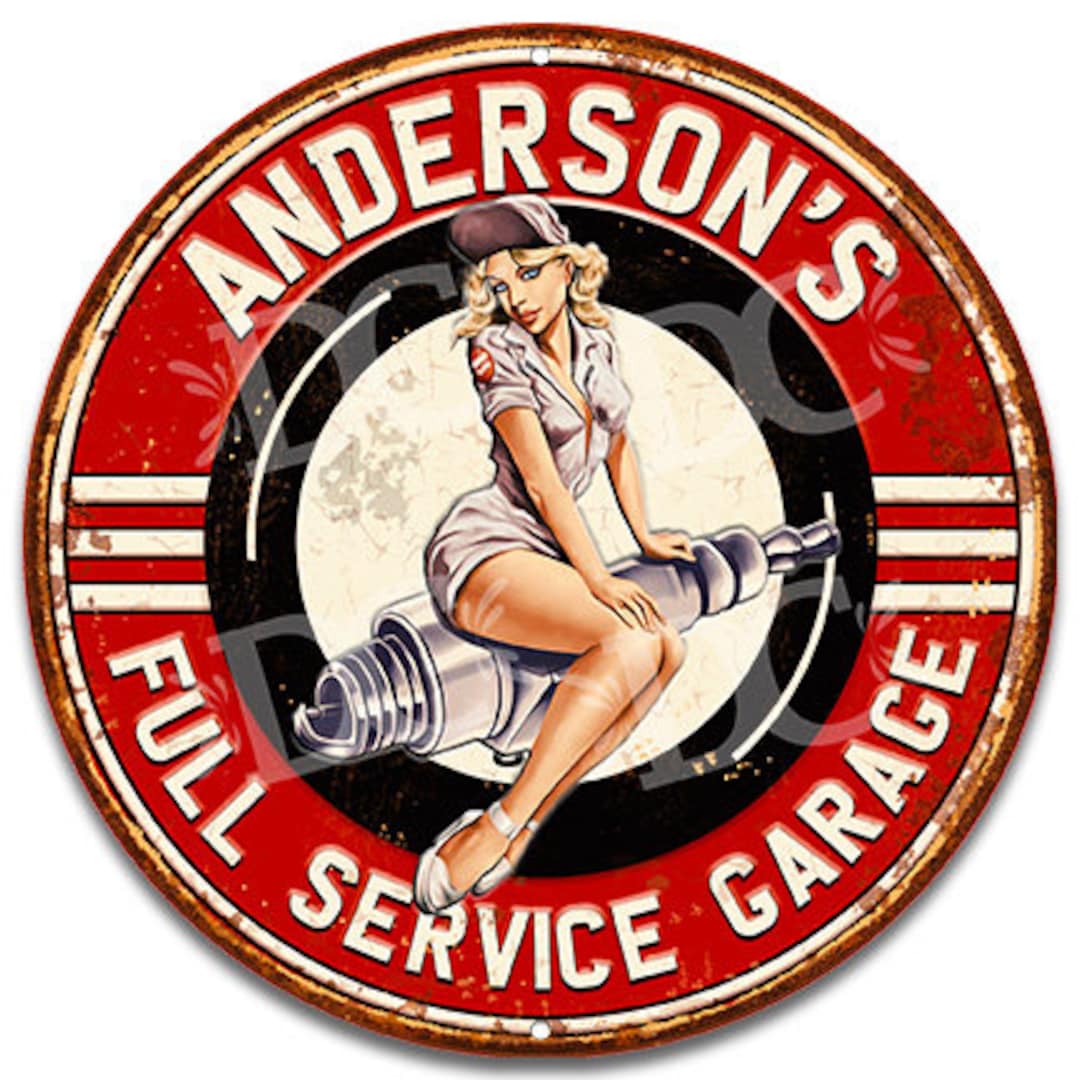 Vintage Garage Signs Customized, Hot Rod Garage Sign, Mechanic Signs