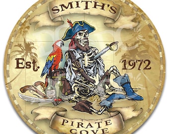 Insegna personalizzata Pirate Cove: divertente decorazione per Tiki Bar
