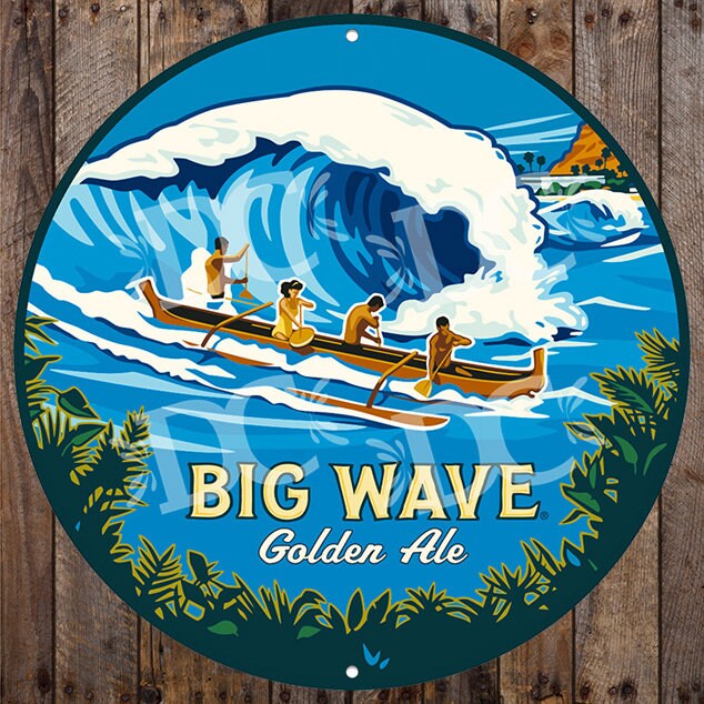 Longboard Lager Circle Pub Sign Longboard Signs Beer Bar Etsy