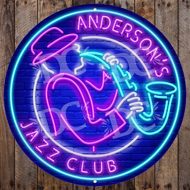 Jazz Club Neon Themed Custom Sign Jazz Bar Signs Night Club Etsy