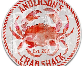 Seafood Crab Shack Custom Metal Sign, Seafood Restaurant Décor, Crab Shack Metal Signs, Nautical Signs,