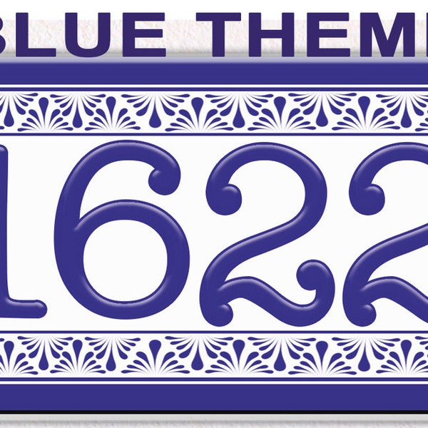 Ceramic Tile House Number Holder Etsy