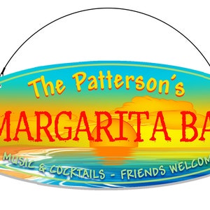 Gepersonaliseerd bord tikibar: aluminium Margarita Bar voor binnen/buiten