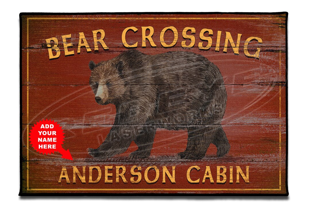 Bear Front Porch Mat Moose Front Porch Mat Bear Themed Etsy