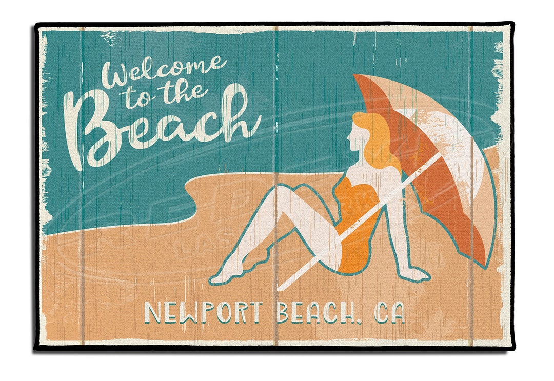 Beach Cottage Vintage Doormat, Beach House Front Door Mat, Lake Cottage