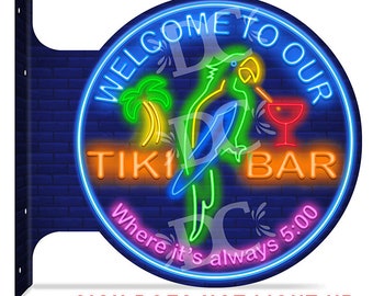 170079 Tiki Lounge Bar Cocktail Beach Huts Display Accessible LED Light Sign 170079 Tiki Lounge Bar Cocktail Beach Huts Display Accessible LED Light Sign