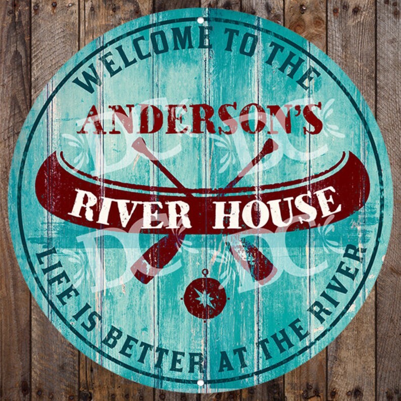 Family River House Sign River Cottage Sign Custom Etsy