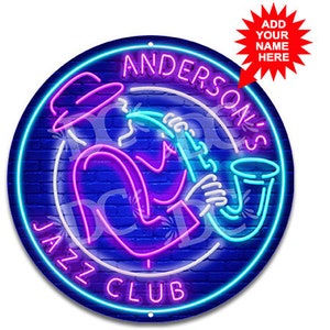 Jazz Club Neon Themed Custom Sign, Jazz Bar Signs, Night Club Bar Decor, Jazz Bar Decor, Music Decor, Jazz Signs, image 3