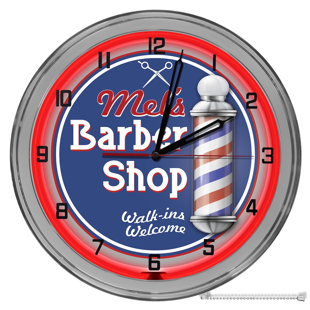 Light up 16 in Clock, Hair Salon Light up Signs, Hair Cut