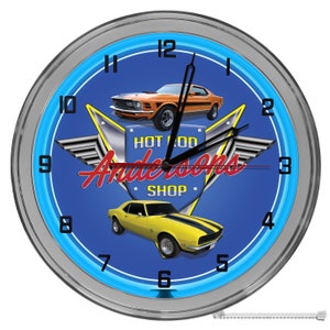 Auto Body Customized Hang Up 16 In Wall Clock, Hot Rod Garage Custom, Car Collector Wall Clock, Mechanic Garage Clock, Retro Wall Clock
