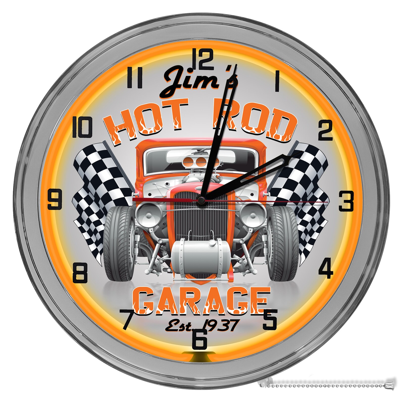 Hot Rod Garage Customized Hang up 16 in Wall Clock Garage | Etsy
