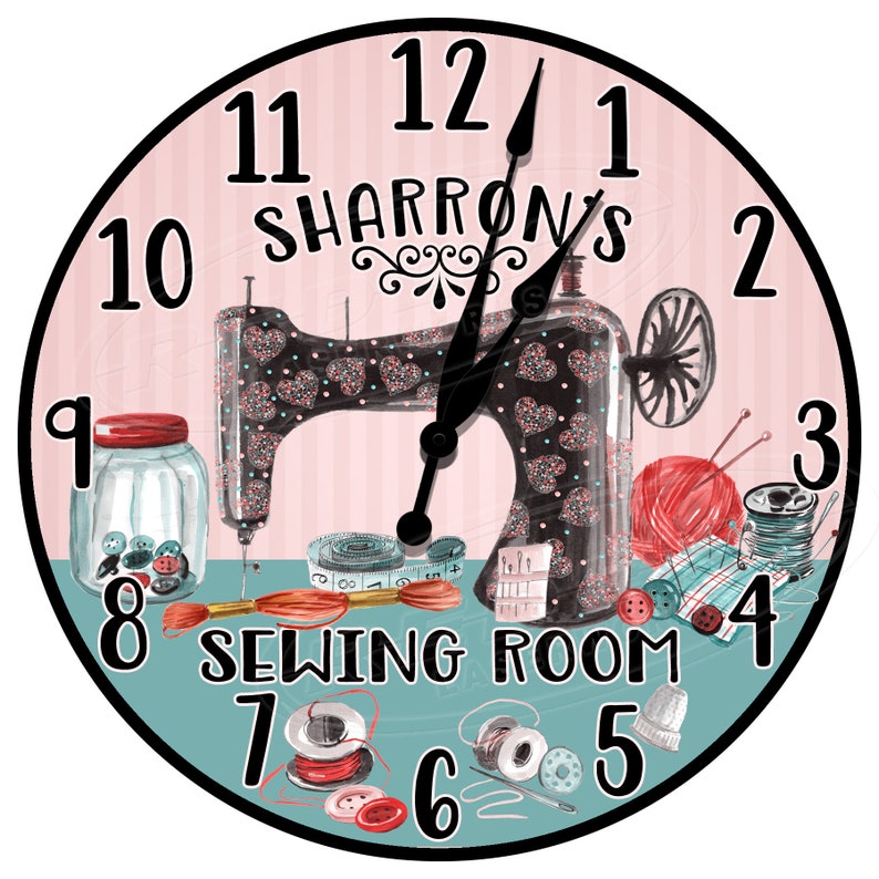 Sewing Room Clocks Sewing Room Decor Hobby Room Clocks Etsy
