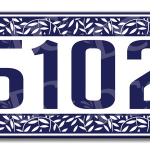 Leaf Themed Ceramic House Numbers, Leaves Themed Ceramic House Plaque, Decorative Leaves Ceramic House Numbers,