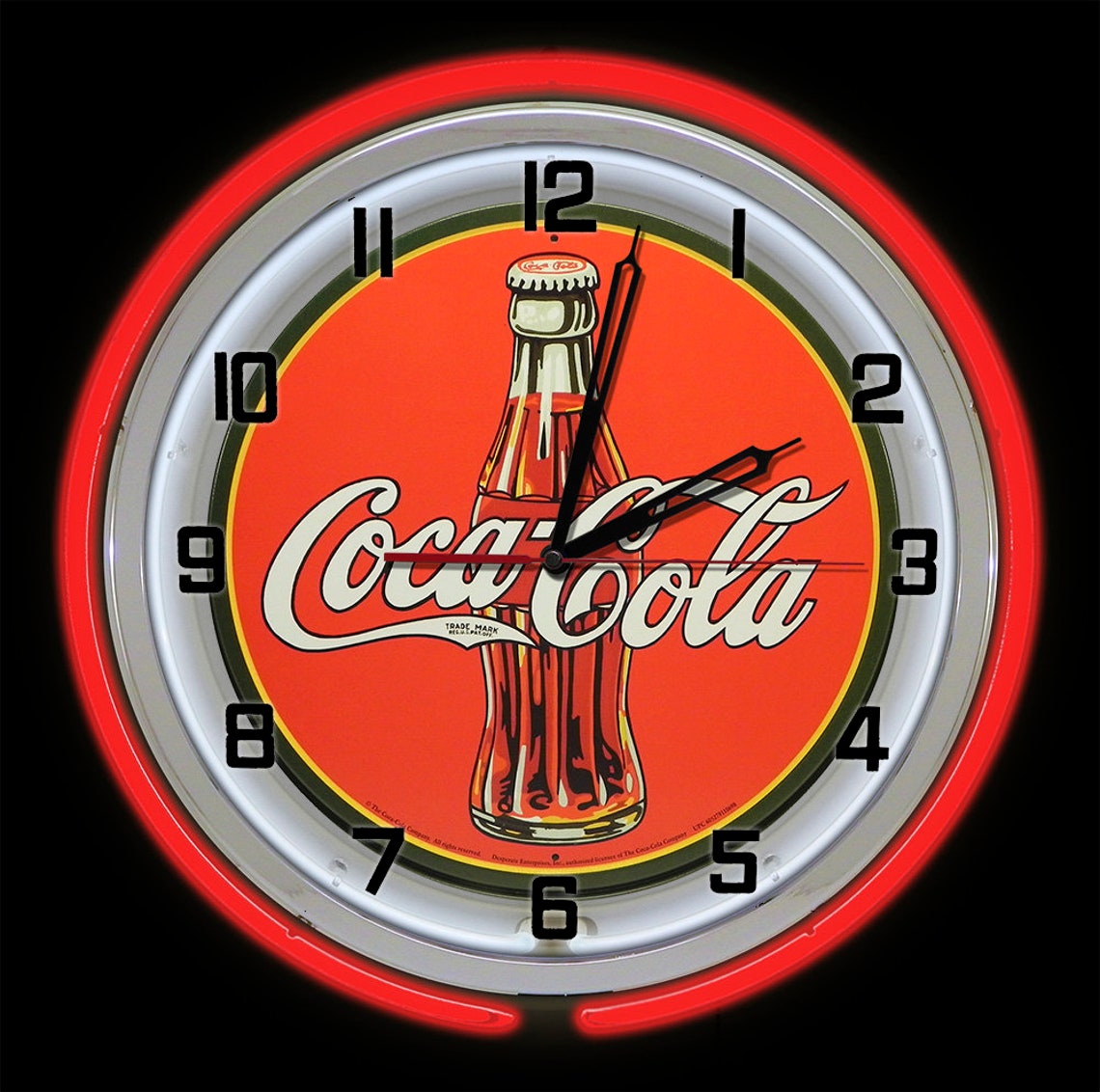 Cocacola 19 Neon Garage Clock Coke Beverage Clock Etsy