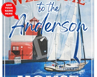 Welcome Sign Sailboat - Etsy