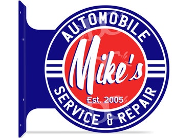 Automotive Repair Shop Double Sided Aluminum Flange Sign