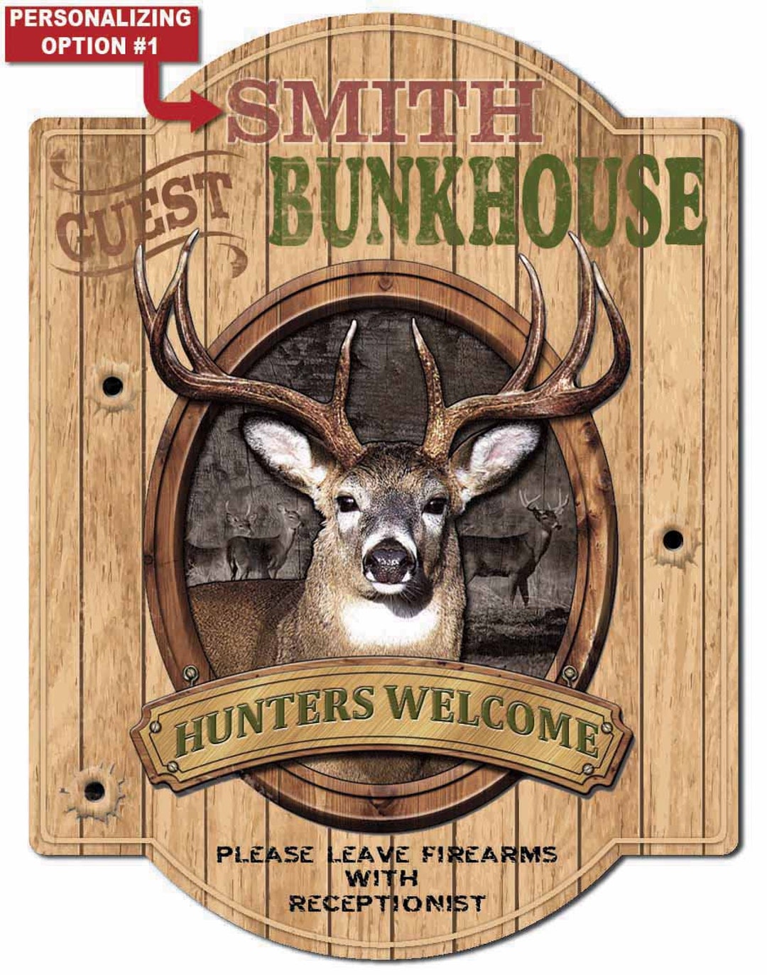 Deer Camp Hunting Signs Personalized Hunters Welcome Sign - Etsy