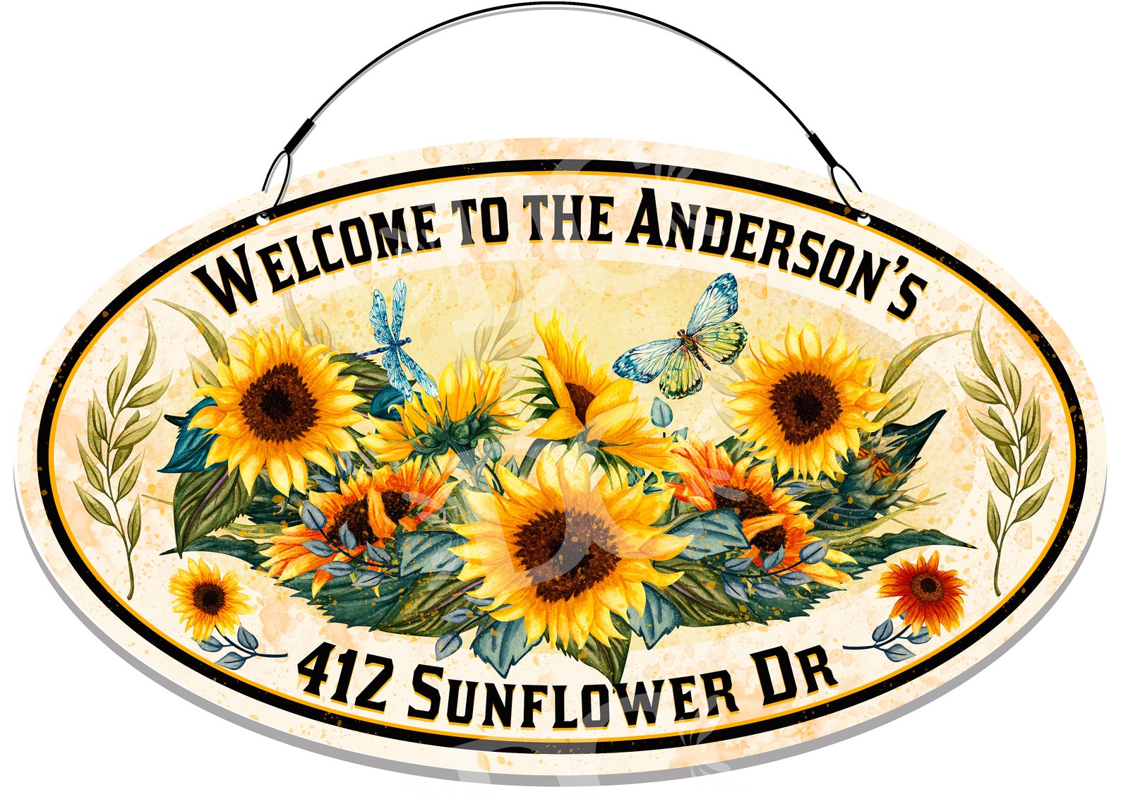 Sunflower Garden Metal Personalized Sign, Sunflowers Signs, Flowers