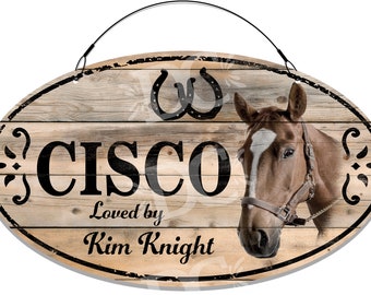 Horse Name Plaque Custom, Metal Horse Stall Sign, Horse Name and Photo Plates, Horse Photo Name Plates, Custom Metal Horse Stall Name Plates