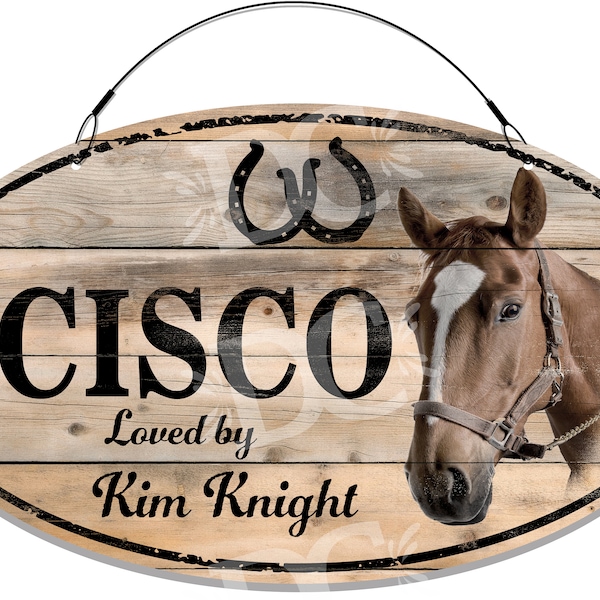 Horse Name Plaque Custom, Metal Horse Stall Sign, Horse Name and Photo Plates, Horse Photo Name Plates, Custom Metal Horse Stall Name Plates