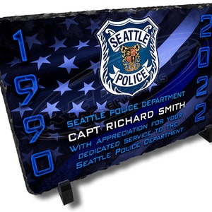 Police Retirement Recognition Plaques Customized, Police Flag Award, Police Dedication Plaque, Canada Police Award, Canadian Police Plaques