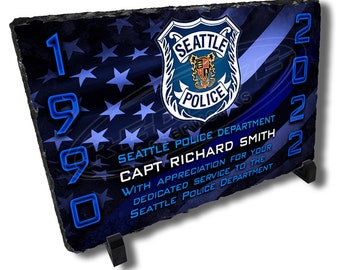 Police Retirement Recognition Plaques Customized, Police Flag Award, Police Dedication Plaque, Canada Police Award, Canadian Police Plaques