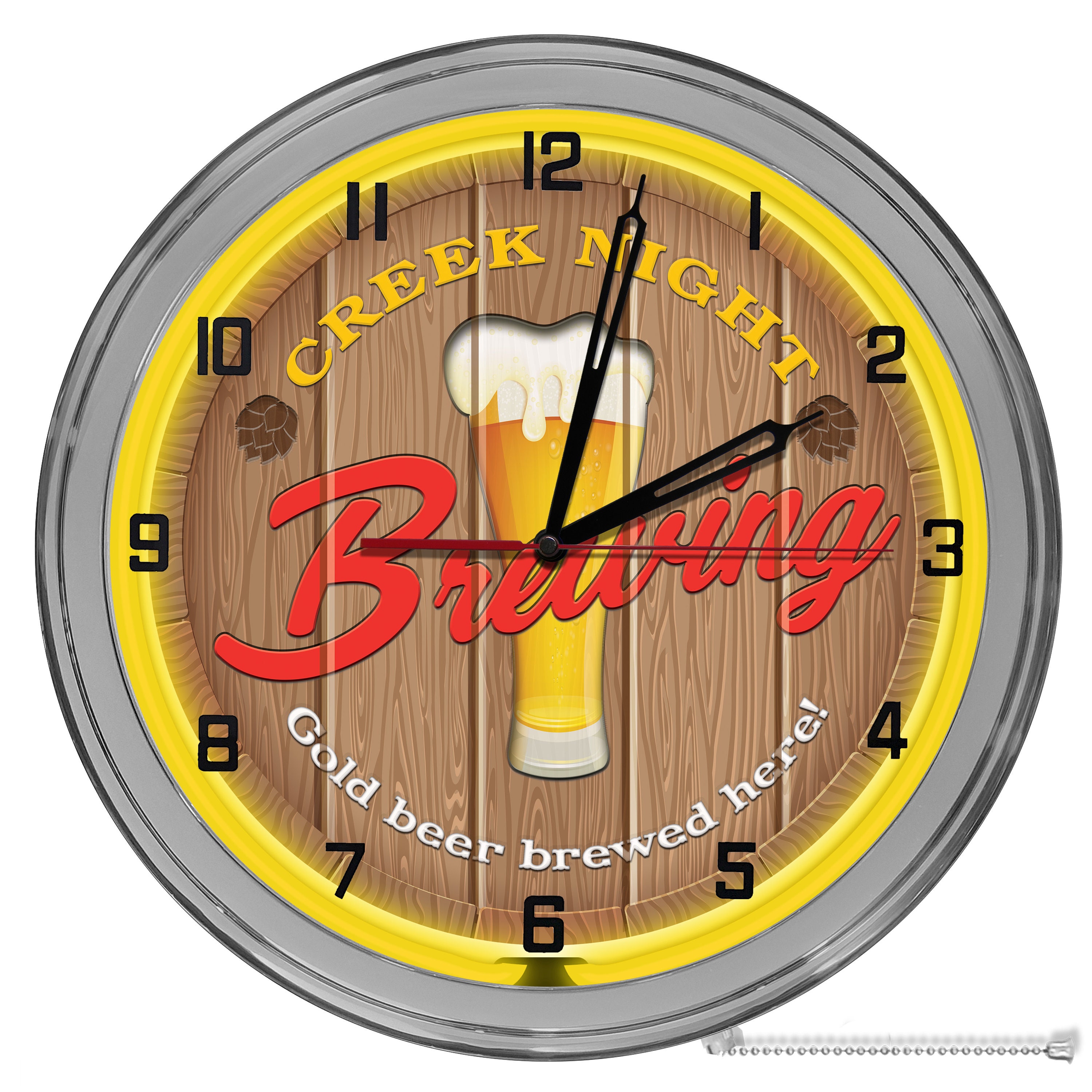 Home Brewery Beer 16 in Clocks Light up Bar Clocks Neon Beer Etsy UK