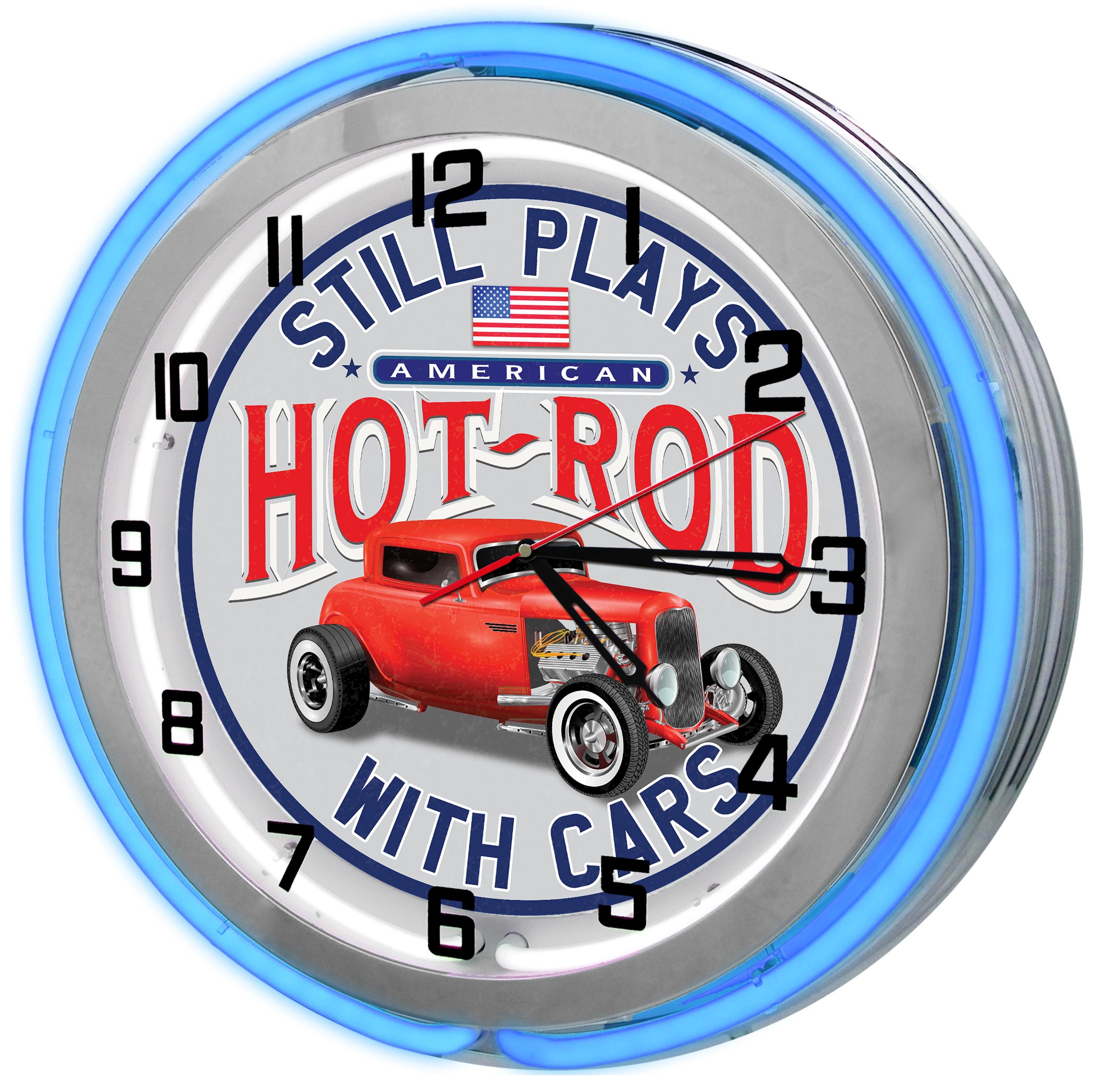 Hot Rod Garage Neon Clock: 19" Light-up Wall Decor - Etsy