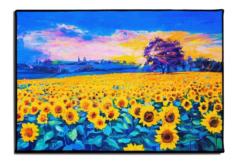 Sunflowers Field Door Mats Floral Front Door Mat Flowers Etsy