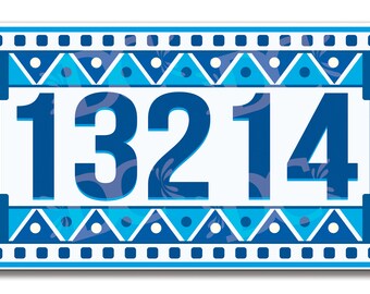 Southwestern Ceramic Address Plaque: Decorative Home Welcome Sign