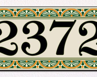 Talavera Ceramic House Number Plaque: Spanish Tile Address Sign