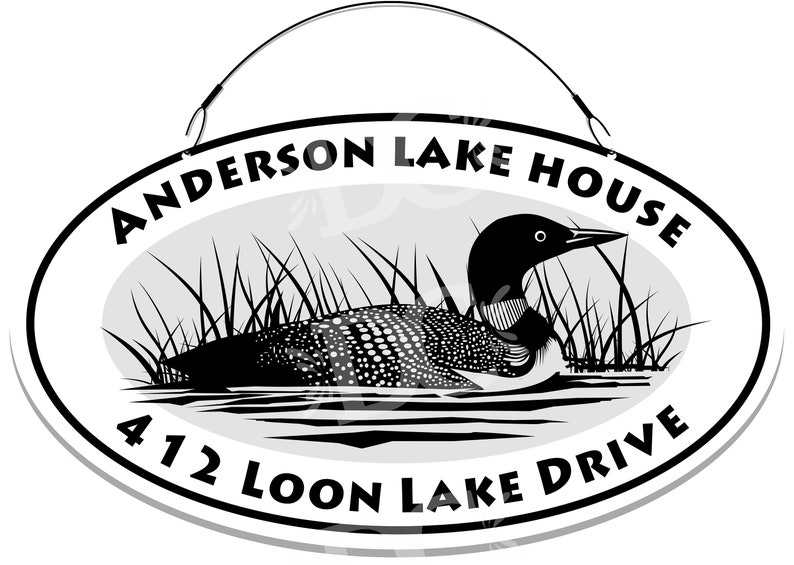 Loon Lake Metal House Sign Loon Birds Sign Loons Décor - Etsy