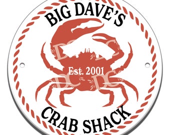 Keramisch bord Crab Shack: gepersonaliseerd Cottagecore-decor